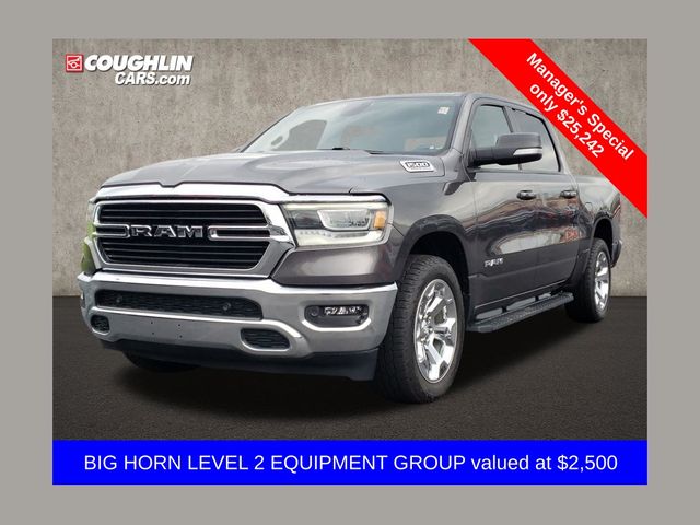 Gray (Granite Crystal Metallic Clearcoat) 2021 RAM 1500 Pickup Truck Four-Wheel Drive 8-Speed Automatic