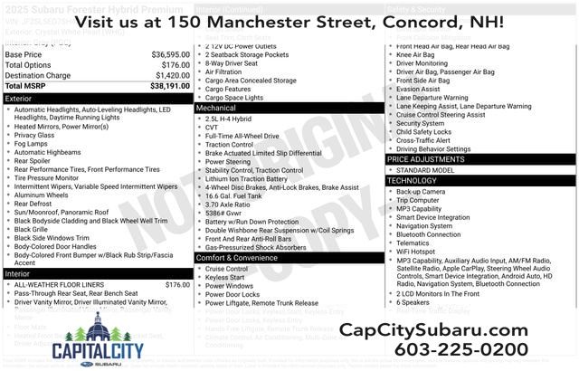 2025 Subaru Forester Hybrid Premium AWD