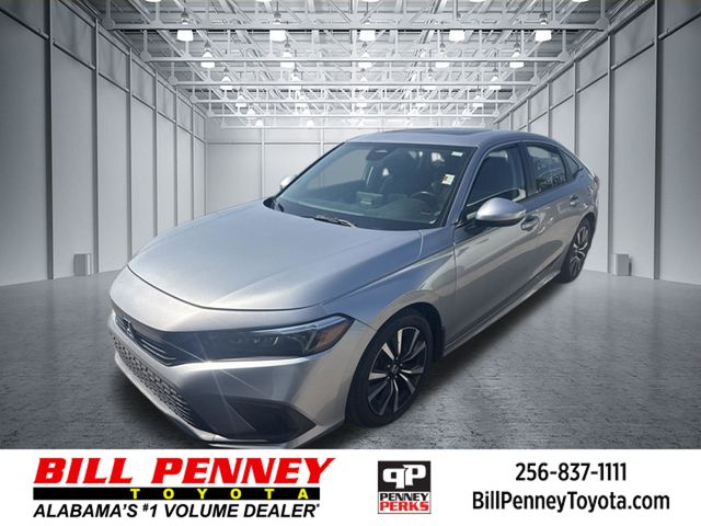 Silver 2022 Honda Civic Sedan Front-Wheel Drive Continuously Variable Transmission