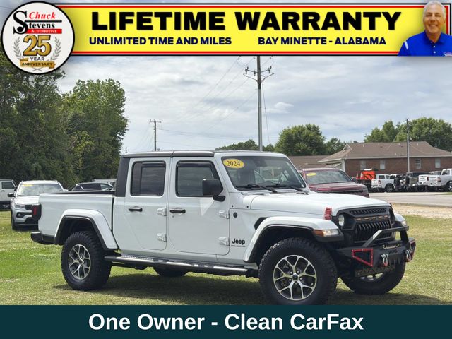 Bright White Clearcoat 2024 Jeep Gladiator Sport Crew Cab 4WD Pickup Truck Four-Wheel Drive 8-Speed Automatic