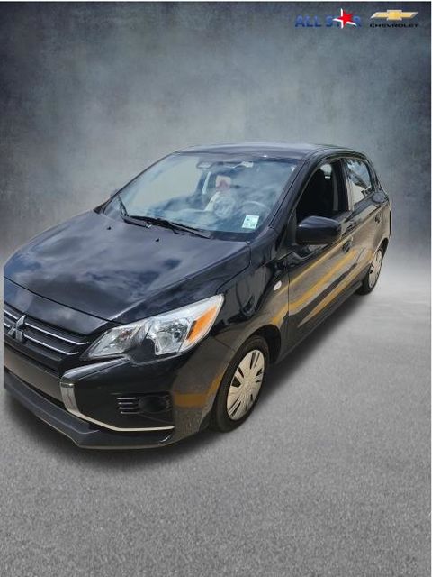 Jet Black Metallic 2024 Mitsubishi Mirage Hatchback Continuously Variable Transmission