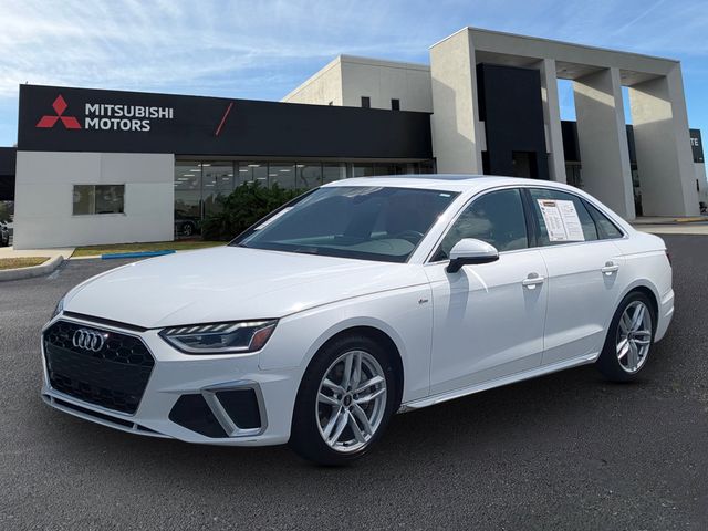 White 2024 Audi A4 Sedan All-Wheel Drive 7-Speed Automatic