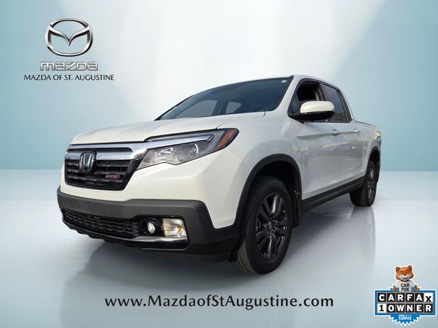 White 2020 Honda Ridgeline Pickup Truck All-Wheel Drive 9-Speed Automatic