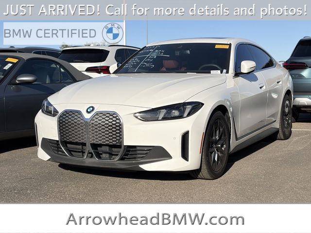 Alpine White 2025 BMW i4 eDrive40 Gran Coupe FWD Sedan Rear-Wheel Drive Automatic