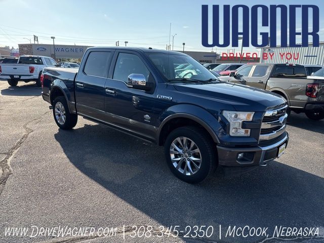 Blue 2017 Ford F-150 Pickup Truck Four-Wheel Drive Automatic