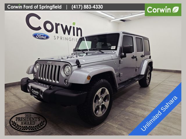 Billet Silver Metallic Clearcoat 2018 Jeep Wrangler JK Unlimited Sahara 4WD SUV / Crossover Four-Wheel Drive 5-Speed Automatic