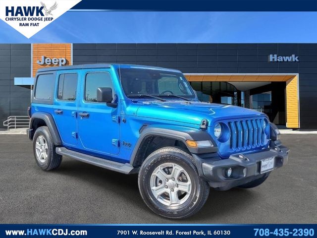 Hydro Blue Pearl Coat 2022 Jeep Wrangler Unlimited Sport S 4WD SUV / Crossover Four-Wheel Drive 8-Speed Automatic