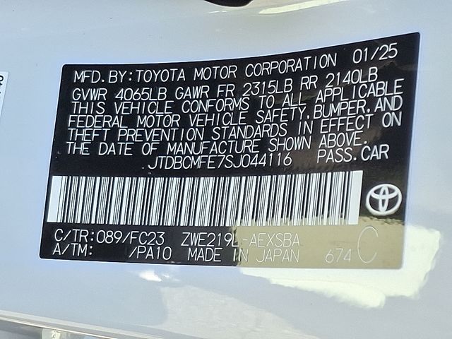 Used 2025 Toyota Corolla Hybrid Sedan