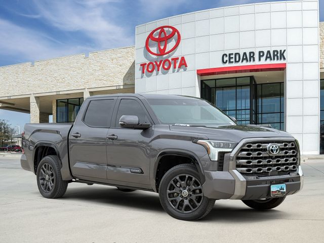 Magnetic Gray 2024 Toyota Tundra Hybrid Platinum HV CrewMax Cab 4WD Pickup Truck Four-Wheel Drive Automatic