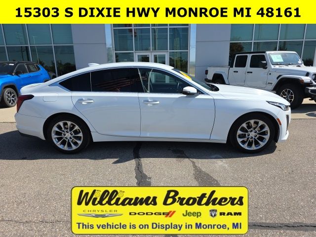 2023 Cadillac CT5 Premium Luxury - Summit White exterior view 4