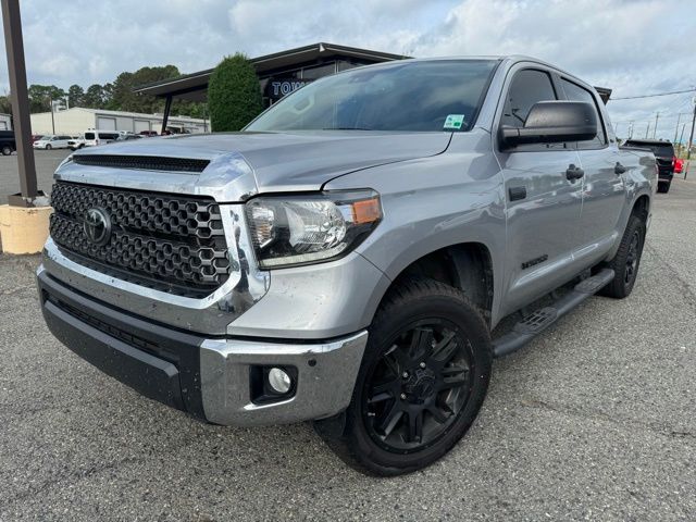 Silver Sky Metallic 2021 Toyota Tundra SR5 CrewMax RWD Pickup Truck 4X2 6-Speed Automatic Overdrive