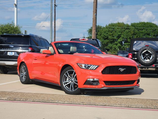 Competition Orange 2015 Ford Mustang EcoBoost Premium Convertible RWD Convertible Rear-Wheel Drive 6-Speed Automatic