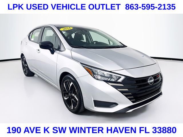 Brilliant Silver Metallic 2024 Nissan Versa Sedan Front-Wheel Drive Continuously Variable Transmission