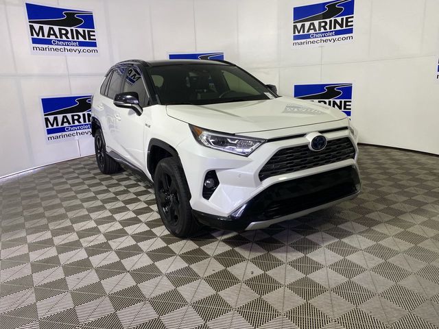 Super White 2020 Toyota RAV4 Hybrid XSE AWD SUV / Crossover All-Wheel Drive Continuously Variable Transmission