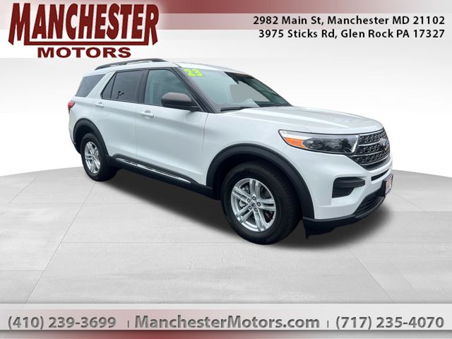 Star White Metallic Tri-Coat 2023 Ford Explorer SUV / Crossover All-Wheel Drive Automatic