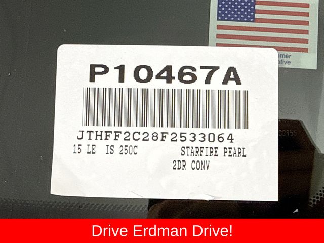 Used 2015 Lexus IS Convertible