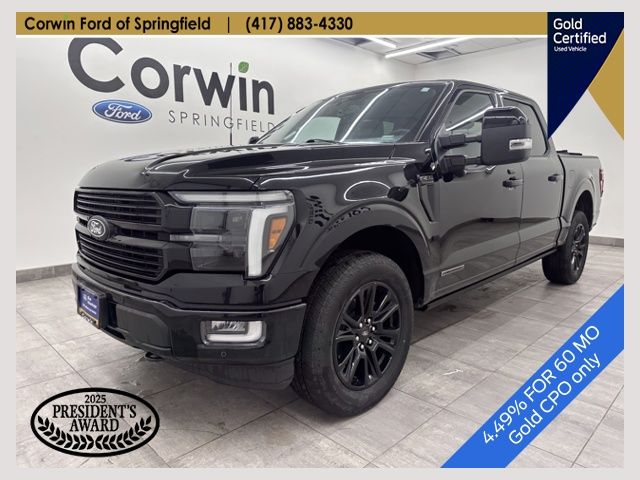 Black Metallic 2025 Ford F-150 Platinum SuperCrew 4WD Pickup Truck Four-Wheel Drive Automatic