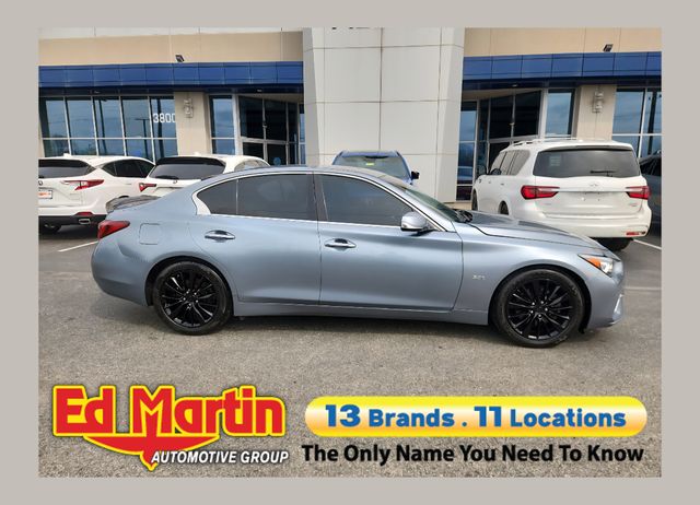 Hagane Blue 2018 INFINITI Q50 3.0t Luxe RWD Sedan Rear-Wheel Drive 7-Speed Automatic