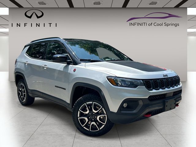 Silver 2025 Jeep Compass SUV / Crossover Four-Wheel Drive 8-Speed Automatic