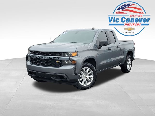 Gray (Satin Steel Metallic) 2020 Chevrolet Silverado 1500 Custom Double Cab 4WD Pickup Truck Four-Wheel Drive 6-Speed Automatic Overdrive