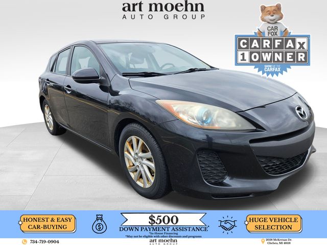 Black Mica 2012 Mazda MAZDA3 i Touring Hatchback Hatchback Front-Wheel Drive 6-Speed Automatic