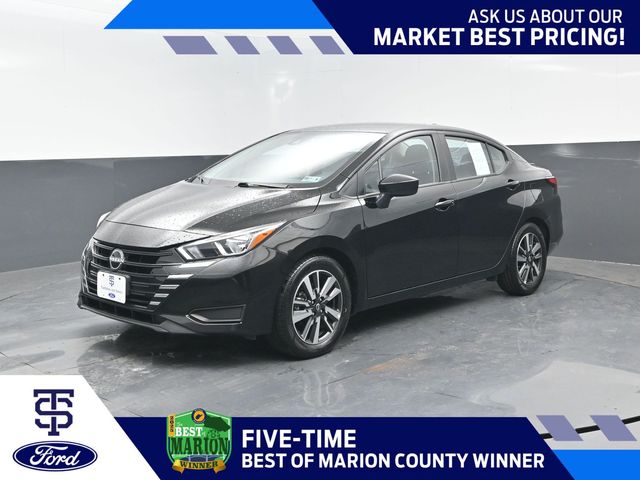 Super Black Metallic 2024 Nissan Versa Sedan Front-Wheel Drive Continuously Variable Transmission
