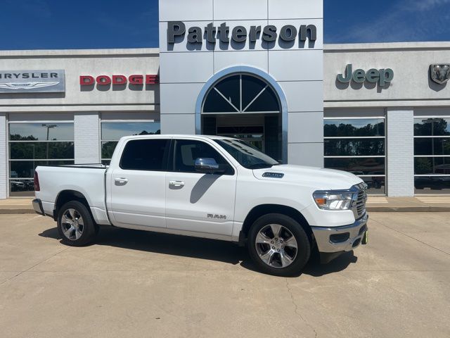 Bright White Clearcoat 2024 RAM 1500 Laramie Crew Cab RWD Pickup Truck 4X2 8-Speed Automatic