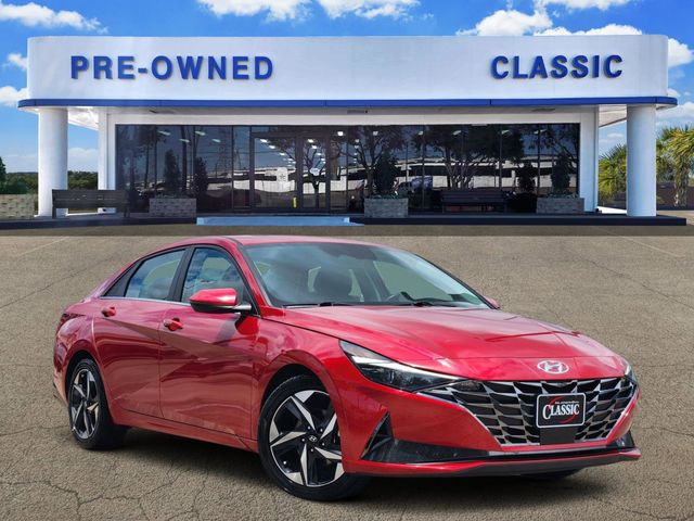 2021 Hyundai Elantra Limited Red at DeMontrond Gulf Freeway