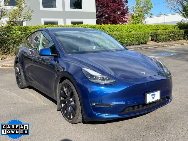 Blue 2021 Tesla Model Y Performance AWD SUV / Crossover All-Wheel Drive 1-Speed Automatic