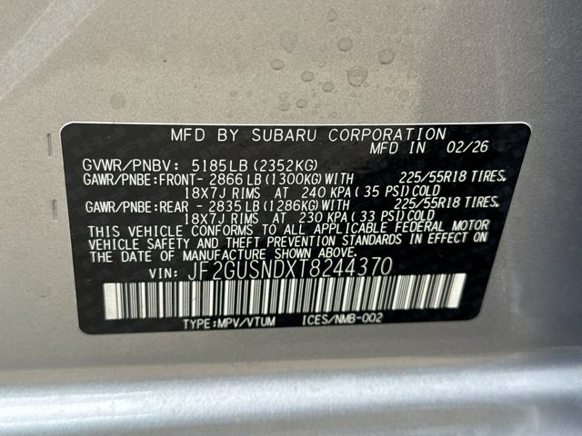 New 2026 Silver Subaru Limited image 35