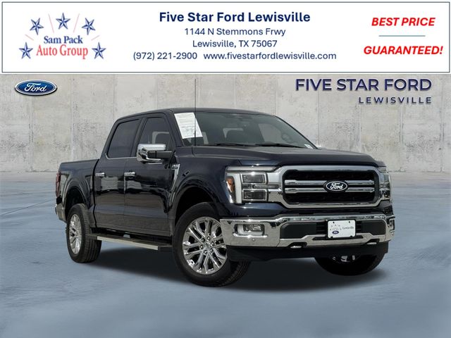 Blue Metallic 2024 Ford F-150 Lariat SuperCrew 4WD Pickup Truck Four-Wheel Drive Automatic