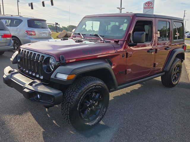 Used 2021 Red Jeep Unlimited Willys image 3