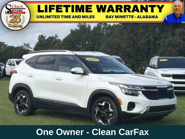 Snow White Pearl 2025 Kia Seltos SUV / Crossover Front-Wheel Drive Continuously Variable Transmission