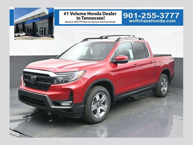 Radiant Red Metallic II 2026 Honda Ridgeline RTL AWD Pickup Truck All-Wheel Drive 9-Speed Automatic