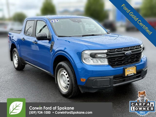 Velocity Blue Metallic 2022 Ford Maverick XL SuperCrew AWD Pickup Truck All-Wheel Drive 8-Speed Automatic