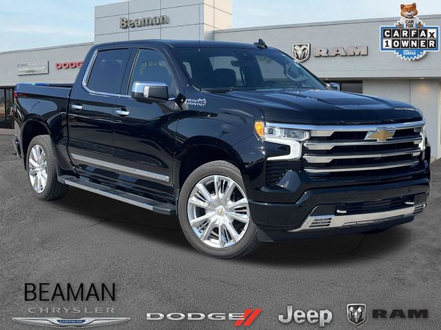 Black 2024 Chevrolet Silverado 1500 High Country Crew Cab 4WD Pickup Truck Four-Wheel Drive Automatic