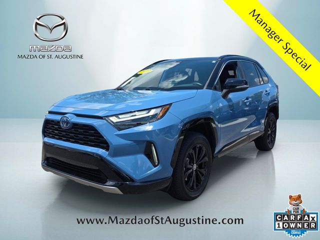 Cavalry Blue 2023 Toyota RAV4 Hybrid XSE AWD SUV / Crossover All-Wheel Drive Continuously Variable Transmission