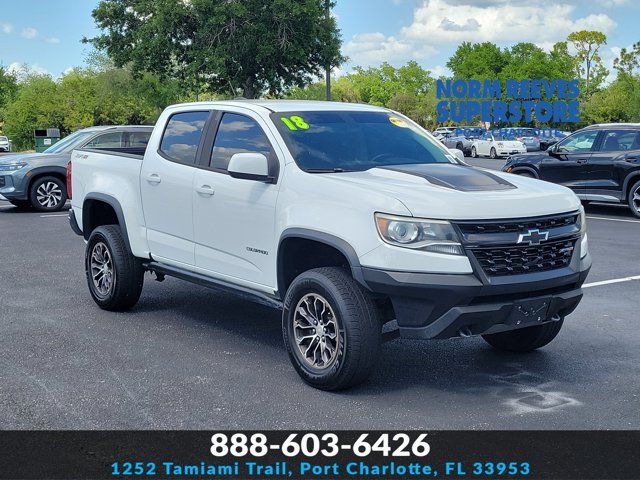 Summit White 2018 Chevrolet Colorado ZR2 Crew Cab 4WD Pickup Truck Four-Wheel Drive 8-Speed Automatic