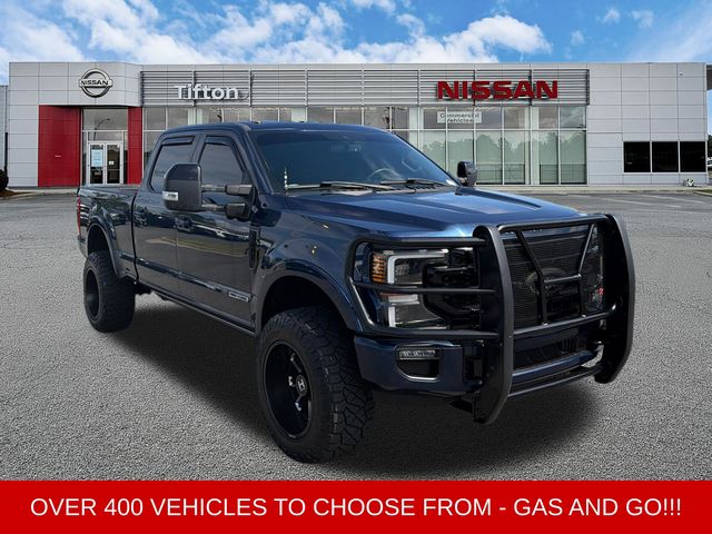 Blue 2020 Ford F-250 Super Duty Pickup Truck Four-Wheel Drive Automatic
