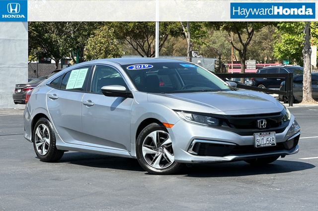 Lunar Silver Metallic 2019 Honda Civic Sedan Front-Wheel Drive Continuously Variable Transmission