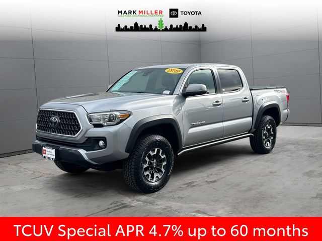 Silver Sky Metallic 2019 Toyota Tacoma TRD Off Road Double Cab 4WD Pickup Truck Four-Wheel Drive 6-Speed Manual