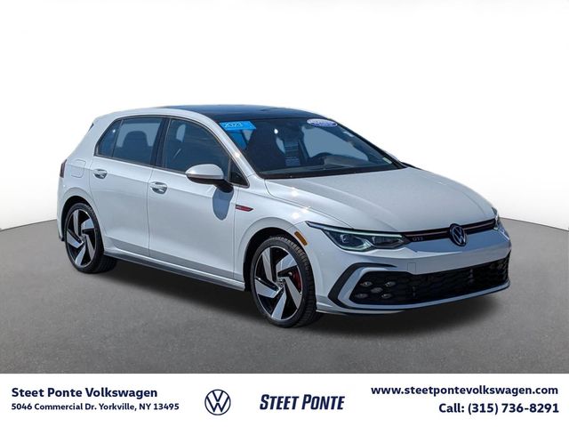 Opal White Pearl 2023 Volkswagen Golf GTI 2.0T SE FWD Hatchback Front-Wheel Drive 7-Speed Dual Clutch