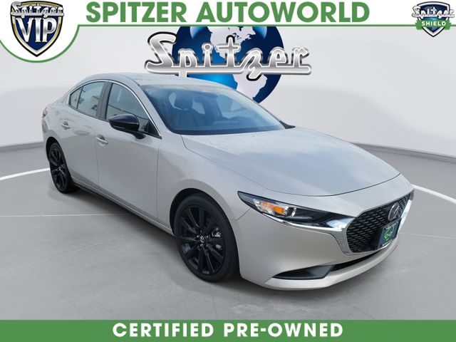 Gray (Platinum Quartz Metallic) 2025 Mazda MAZDA3 2.5 S Select Sport FWD Sedan Front-Wheel Drive 6-Speed Automatic