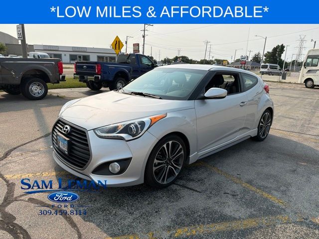 Ironman Silver Metallic 2016 Hyundai Veloster Coupe Front-Wheel Drive 7-Speed Dual Clutch
