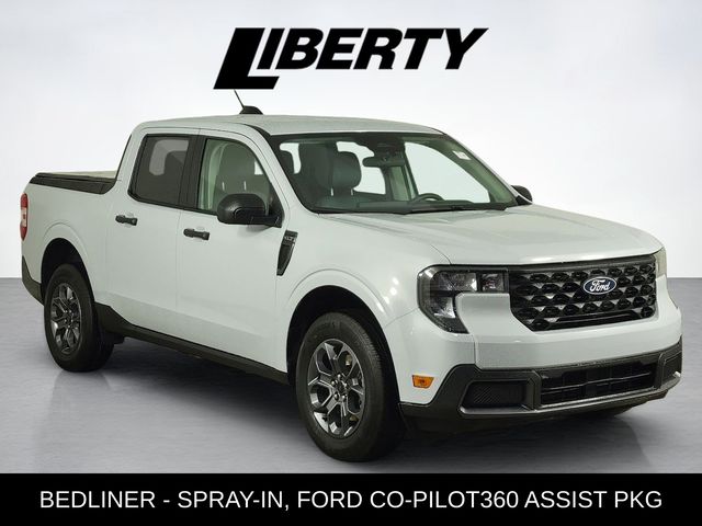 White Metallic 2025 Ford Maverick XLT SuperCrew FWD Pickup Truck Front-Wheel Drive Continuously Variable Transmission