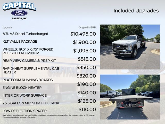 New 2025 White Ford XLT 16FT FLATBED image 3