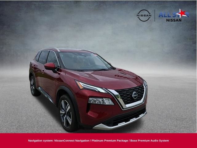 Red (Scarlet Ember Tintcoat) 2023 Nissan Rogue Platinum AWD SUV / Crossover All-Wheel Drive Continuously Variable Transmission