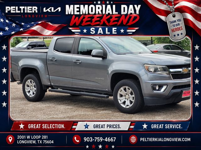 Gray (Satin Steel Metallic) 2018 Chevrolet Colorado LT Crew Cab RWD Pickup Truck 4X2 6-Speed Automatic