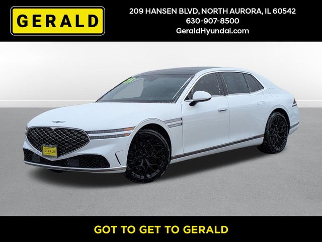 Uyuni White 2025 Genesis G90 3.5T e-Supercharger AWD Sedan All-Wheel Drive 8-Speed Automatic