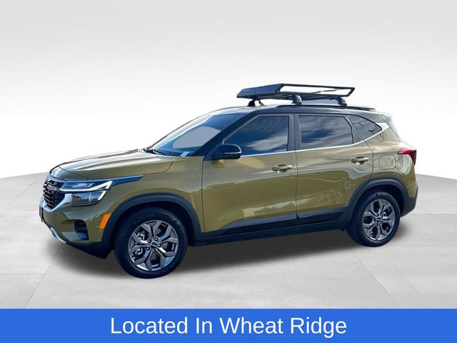 Valais Green/Black Roof 2024 Kia Seltos S AWD SUV / Crossover All-Wheel Drive Continuously Variable Transmission